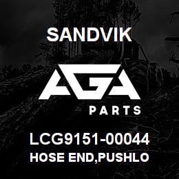 LCG9151-00044 Sandvik HOSE END,PUSHLO | AGA Parts