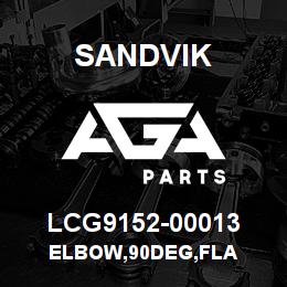 LCG9152-00013 Sandvik ELBOW,90DEG,FLA | AGA Parts