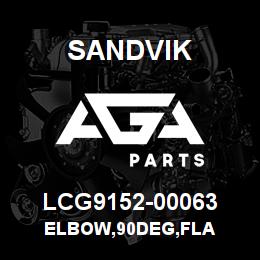 LCG9152-00063 Sandvik ELBOW,90DEG,FLA | AGA Parts