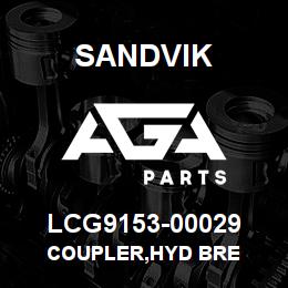 LCG9153-00029 Sandvik COUPLER,HYD BRE | AGA Parts
