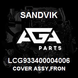 LCG933400004006 Sandvik COVER ASSY,FRON | AGA Parts