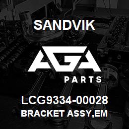 LCG9334-00028 Sandvik BRACKET ASSY,EM | AGA Parts
