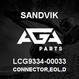LCG9334-00033 Sandvik CONNECTOR,EOL,D | AGA Parts