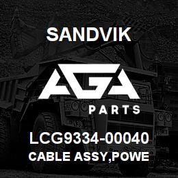 LCG9334-00040 Sandvik CABLE ASSY,POWE | AGA Parts