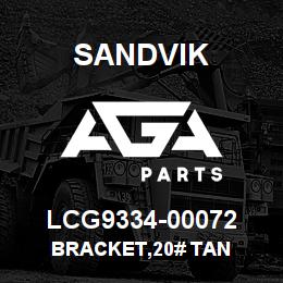 LCG9334-00072 Sandvik BRACKET,20# TAN | AGA Parts