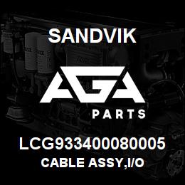 LCG933400080005 Sandvik CABLE ASSY,I/O | AGA Parts