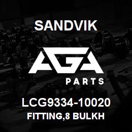 LCG9334-10020 Sandvik FITTING,8 BULKH | AGA Parts