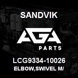 LCG9334-10026 Sandvik ELBOW,SWIVEL M/ | AGA Parts