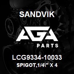 LCG9334-10033 Sandvik SPIGOT,1/4" X 4 | AGA Parts