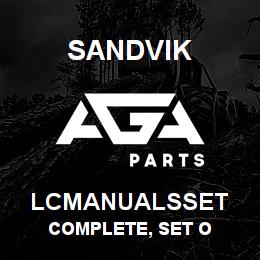 LCMANUALSSET Sandvik COMPLETE, SET O | AGA Parts
