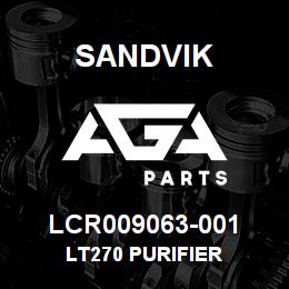 LCR009063-001 Sandvik LT270 PURIFIER | AGA Parts