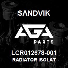 LCR012678-001 Sandvik RADIATOR ISOLAT | AGA Parts