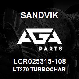 LCR025315-108 Sandvik LT270 TURBOCHAR | AGA Parts