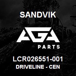 LCR026551-001 Sandvik DRIVELINE - CEN | AGA Parts