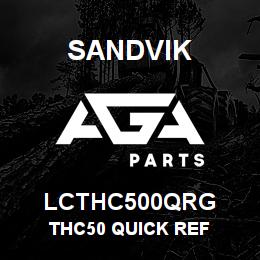 LCTHC500QRG Sandvik THC50 QUICK REF | AGA Parts
