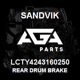 LCTY4243160250 Sandvik REAR DRUM BRAKE | AGA Parts