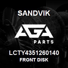 LCTY4351260140 Sandvik FRONT DISK | AGA Parts