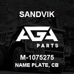 M-1075275 Sandvik NAME PLATE, CB | AGA Parts