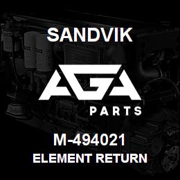 M-494021 Sandvik ELEMENT RETURN | AGA Parts