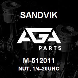 M-512011 Sandvik NUT, 1/4-20UNC | AGA Parts