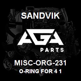 MISC-ORG-231 Sandvik O-RING FOR 4 1 | AGA Parts