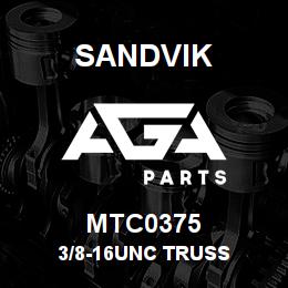 MTC0375 Sandvik 3/8-16UNC TRUSS | AGA Parts