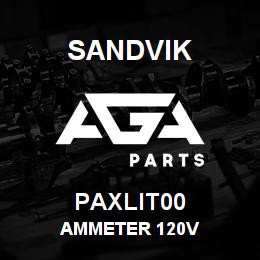 PAXLIT00 Sandvik AMMETER 120V | AGA Parts
