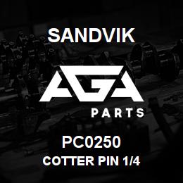 PC0250 Sandvik COTTER PIN 1/4 | AGA Parts