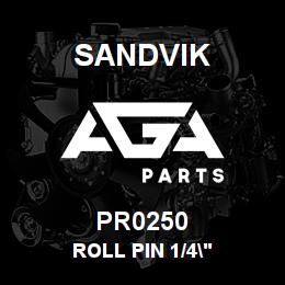 PR0250 Sandvik ROLL PIN 1/4" | AGA Parts