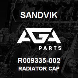 R009335-002 Sandvik RADIATOR CAP | AGA Parts