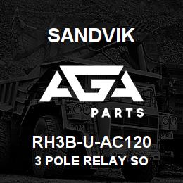 RH3B-U-AC120 Sandvik 3 POLE RELAY SO | AGA Parts