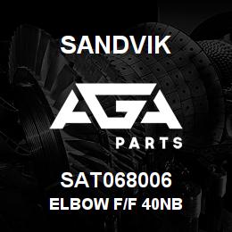 SAT068006 Sandvik ELBOW F/F 40NB | AGA Parts
