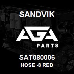 SAT080006 Sandvik HOSE -8 RED | AGA Parts