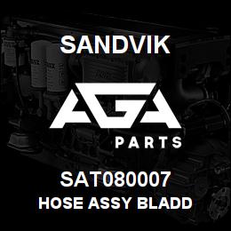 SAT080007 Sandvik HOSE ASSY BLADD | AGA Parts