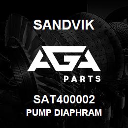 SAT400002 Sandvik PUMP DIAPHRAM | AGA Parts