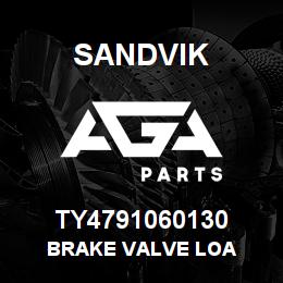 TY4791060130 Sandvik BRAKE VALVE LOA | AGA Parts