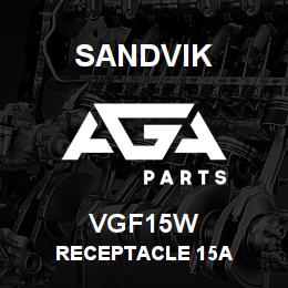 VGF15W Sandvik RECEPTACLE 15A | AGA Parts