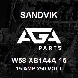 W58-XB1A4A-15 Sandvik 15 AMP 250 VOLT | AGA Parts