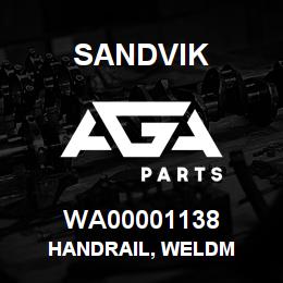 WA00001138 Sandvik HANDRAIL, WELDM | AGA Parts