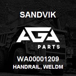 WA00001209 Sandvik HANDRAIL, WELDM | AGA Parts