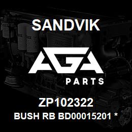 ZP102322 Sandvik BUSH RB BD00015201 *PRESALE T-TEXTRB | AGA Parts