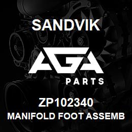 ZP102340 Sandvik MANIFOLD FOOT ASSEMBLY, THRU PORTING | AGA Parts