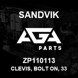 ZP110113 Sandvik CLEVIS, BOLT ON, 33 MM. OFFSET, LH | AGA Parts
