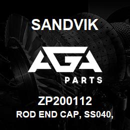 ZP200112 Sandvik ROD END CAP, SS040, 70X70X40 MM. MS | AGA Parts