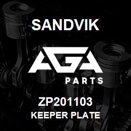 ZP201103 Sandvik KEEPER PLATE | AGA Parts