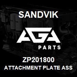 ZP201800 Sandvik ATTACHMENT PLATE ASSEMBLY | AGA Parts