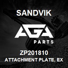 ZP201810 Sandvik ATTACHMENT PLATE, EXTENDED FRONT | AGA Parts
