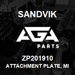 ZP201910 Sandvik ATTACHMENT PLATE, MID | AGA Parts