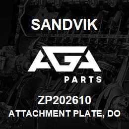 ZP202610 Sandvik ATTACHMENT PLATE, DO100 | AGA Parts