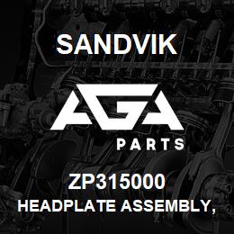 ZP315000 Sandvik HEADPLATE ASSEMBLY, FLAT 6" STAR INSE | AGA Parts